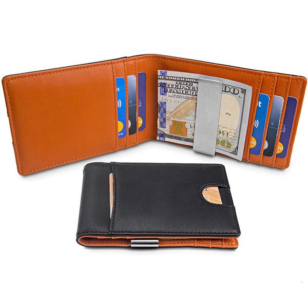 the wallet men's leather beauty wallet simple multi-function two fold rfid magnetic wallet, Black
the wallet men's leather beauty wallet simple multi-function two fold rfid magnetic wallet, Black
