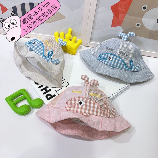 new embroidered little whale fisherman's hat children's fashion men's and women's s versatile cold, Blue;gray
new embroidered little whale fisherman's hat children's fashion men's and women's s versatile cold, Blue;gray