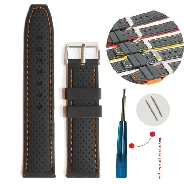 watch bands 22mm elegant black with orange / red brown/ blue/ yellow/ white silicone jelly band straps wb1047, Black;brown
watch bands 22mm elegant black with orange / red brown/ blue/ yellow/ white silicone jelly band straps wb1047, Black;brown