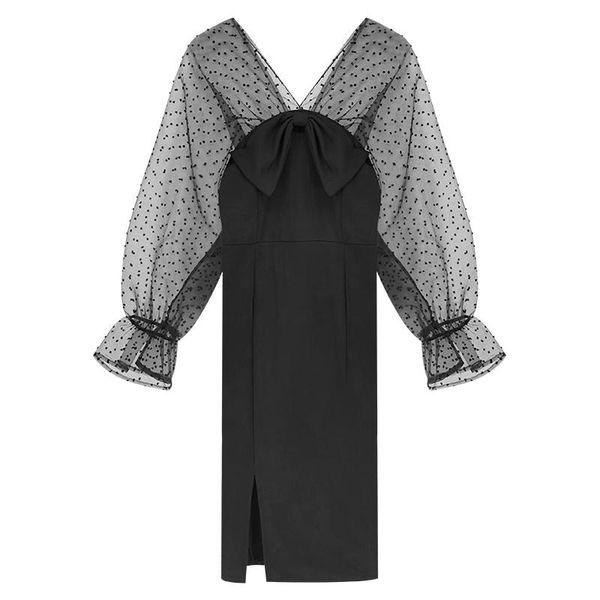 casual dresses spring 2021 women sheer dot sleeve princess dress female long elegant v-neck bow puff vintage, Black;gray
casual dresses spring 2021 women sheer dot sleeve princess dress female long elegant v-neck bow puff vintage, Black;gray