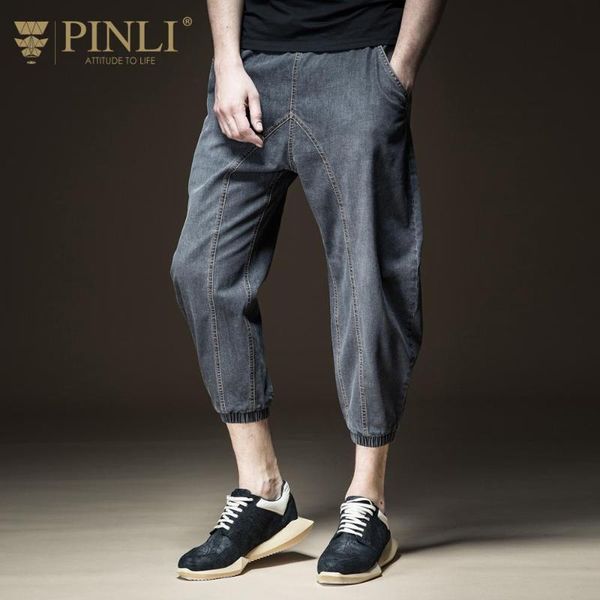 pinli 2021 spring elastic waist loose jeans light turnip pants casual men's fashion ankle-length b201316343, Blue
pinli 2021 spring elastic waist loose jeans light turnip pants casual men's fashion ankle-length b201316343, Blue