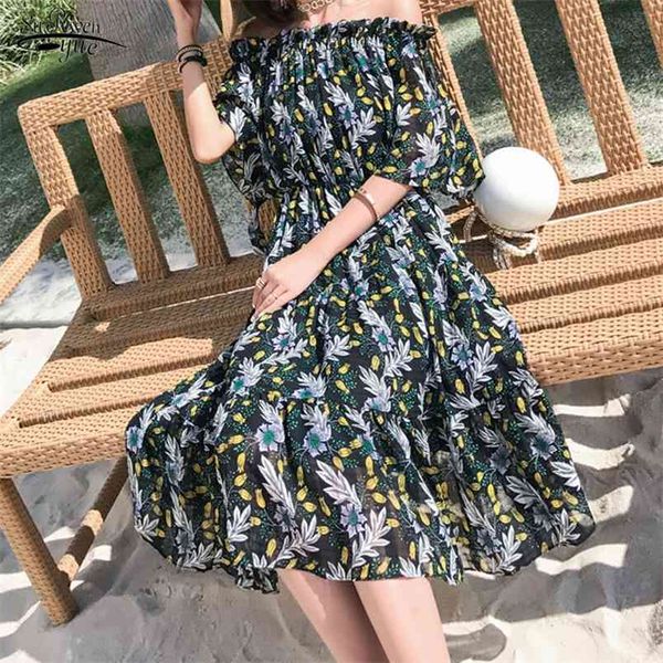 vestido women dress summer chiffon short sleeve off-shoulder slash neck floral print es beach style 10177 210421, Black;gray
vestido women dress summer chiffon short sleeve off-shoulder slash neck floral print es beach style 10177 210421, Black;gray