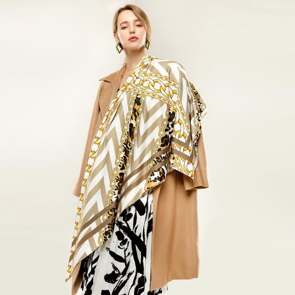 scarves fashion trend twill leopard print chain blended women's thin casual decoration sunscreen shading square scarf bandana, Blue;gray
scarves fashion trend twill leopard print chain blended women's thin casual decoration sunscreen shading square scarf bandana, Blue;gray