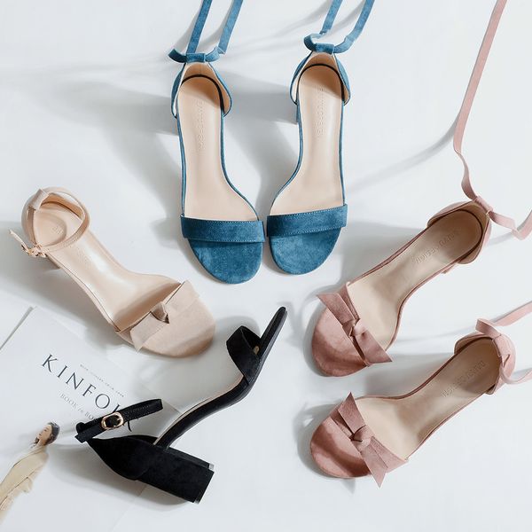 women sandals summer shoes woman 6.5/4cm square high heels solid faux suede flock ankle warp slippers lady wedding sandals 210520, Black
women sandals summer shoes woman 6.5/4cm square high heels solid faux suede flock ankle warp slippers lady wedding sandals 210520, Black