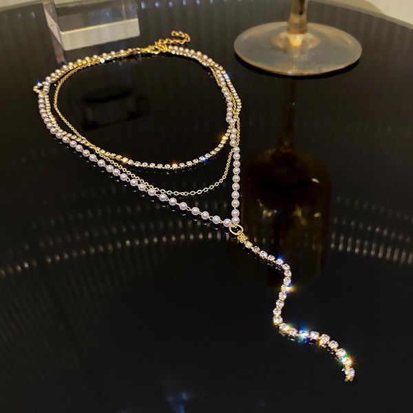 pendant necklaces multi-layer simulated pearl necklace women classic crystal chain & pendants fashion anniversary gift, Silver
pendant necklaces multi-layer simulated pearl necklace women classic crystal chain & pendants fashion anniversary gift, Silver