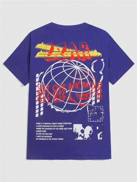 romwe guys slogan graphic tee 96ur#, White;black