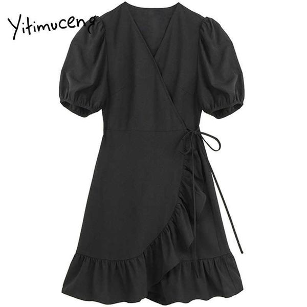 yitimuceng vintage dress woman puff short sleeve a-line black summer v-neck ruffles lace up waist harajuku party dress 210601, Black;gray
yitimuceng vintage dress woman puff short sleeve a-line black summer v-neck ruffles lace up waist harajuku party dress 210601, Black;gray