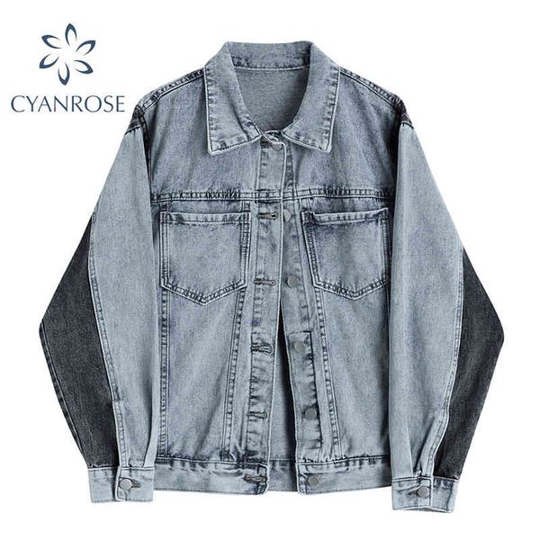 womens cropped patchwork denim jacket coat new pocket cardigan retro tide outerwear female streetwear baggy harajuku bf 210417, Black;brown
womens cropped patchwork denim jacket coat new pocket cardigan retro tide outerwear female streetwear baggy harajuku bf 210417, Black;brown