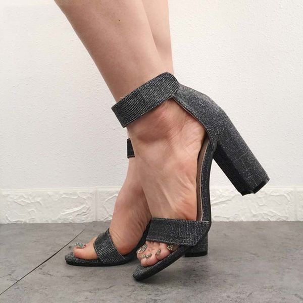 sandals women ankle strap summer shoes simple glitter mujer thick high heels gladiator pumps 10cm shoes hxwq, Black
sandals women ankle strap summer shoes simple glitter mujer thick high heels gladiator pumps 10cm shoes hxwq, Black