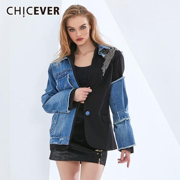 casual denim jackets for women lapel long sleeve irregular patchwork beading coats female 2021 fashion streetwear style women's, Black;brown
casual denim jackets for women lapel long sleeve irregular patchwork beading coats female 2021 fashion streetwear style women's, Black;brown