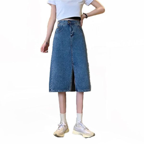 skirts mid-length denim skirt 2021 spring summer korean style casual thin high waisted slim a-line female lr1204, Black
skirts mid-length denim skirt 2021 spring summer korean style casual thin high waisted slim a-line female lr1204, Black