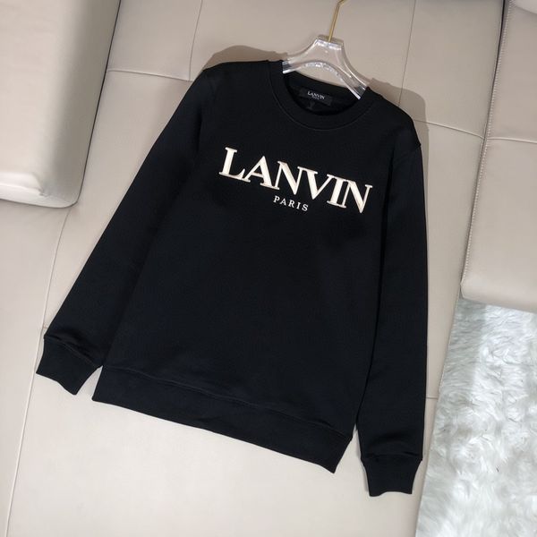 men's and women's hoodies sweater lanvin letter embroidery casual round neck pullovers, Black
men's and women's hoodies sweater lanvin letter embroidery casual round neck pullovers, Black