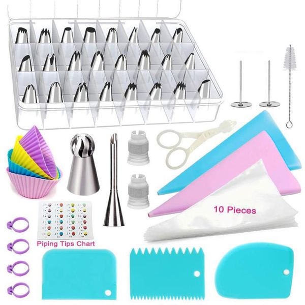 56pcs cake cream nozzles decorating tools scraper icing piping nozzle tips baking & pastry
56pcs cake cream nozzles decorating tools scraper icing piping nozzle tips baking & pastry
