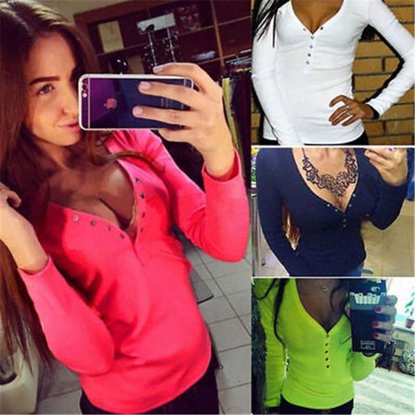women's blouses & shirts womens lady clothing blouse long sleeve bandage button v neck slim brief tee ladies spring summer, White
women's blouses & shirts womens lady clothing blouse long sleeve bandage button v neck slim brief tee ladies spring summer, White