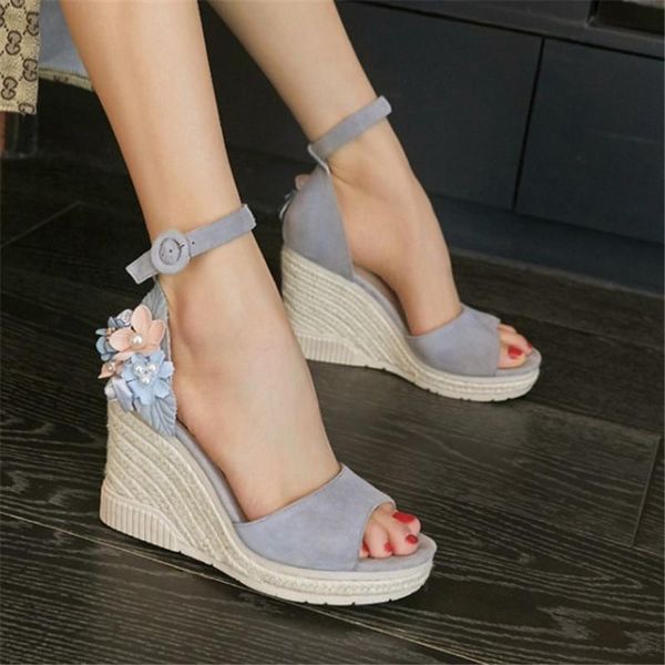 designer flower pearl sandals women platform wedge high heels kid suede party office shoes lady 2021 summer ankle strap, Black
designer flower pearl sandals women platform wedge high heels kid suede party office shoes lady 2021 summer ankle strap, Black