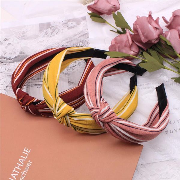european and american women's broad-brim striped headband simple versatile knotted cross-printed hair accessories1
european and american women's broad-brim striped headband simple versatile knotted cross-printed hair accessories1