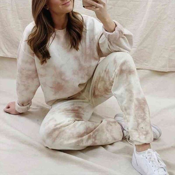tie dye tracksuit two piece womens pants set long sleeve sweatshirt outfits spring homewear female casual sweatpants suits, White
tie dye tracksuit two piece womens pants set long sleeve sweatshirt outfits spring homewear female casual sweatpants suits, White
