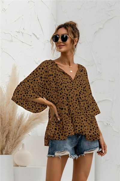 women's t-shirt leopard print women t shirt v neck short sleeve female casual loose summer style y2219b, White
women's t-shirt leopard print women t shirt v neck short sleeve female casual loose summer style y2219b, White