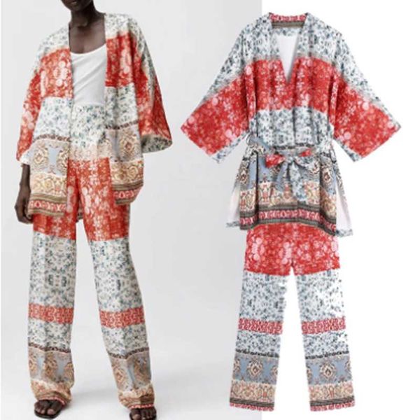 women's pants & capris za women 2021 print kimono shirt blouse with belt long sleeve vintage female summer beach bb1634, Black;white
women's pants & capris za women 2021 print kimono shirt blouse with belt long sleeve vintage female summer beach bb1634, Black;white