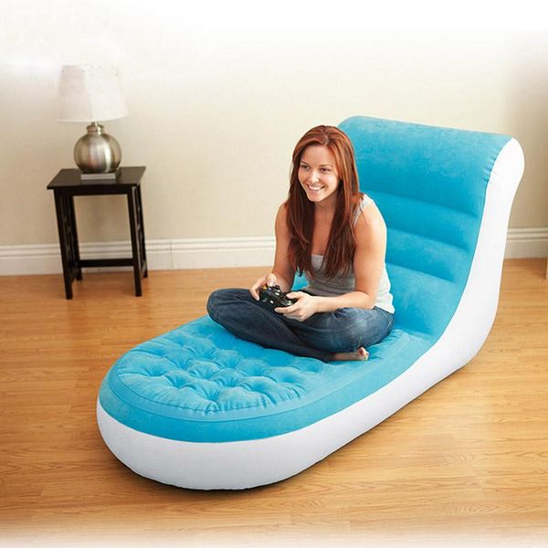 84*170*81cm flocking single back inflatable sofa lazy lounge chair with electric pump outdoor pads
84*170*81cm flocking single back inflatable sofa lazy lounge chair with electric pump outdoor pads