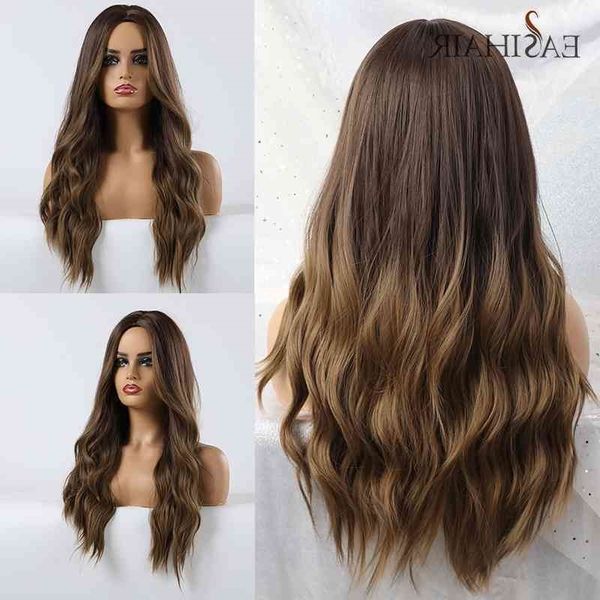 long ombre synthetic easihair for women natural hair wavy wigs ash brown blonde heat resistant female wig cosplay, Black
long ombre synthetic easihair for women natural hair wavy wigs ash brown blonde heat resistant female wig cosplay, Black