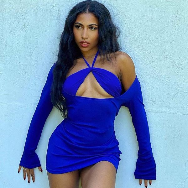 casual dresses vestido femme halter cut out fashion chic mini dress women elegant long sleeve club party bodycon skinny clothes, Black;gray
casual dresses vestido femme halter cut out fashion chic mini dress women elegant long sleeve club party bodycon skinny clothes, Black;gray