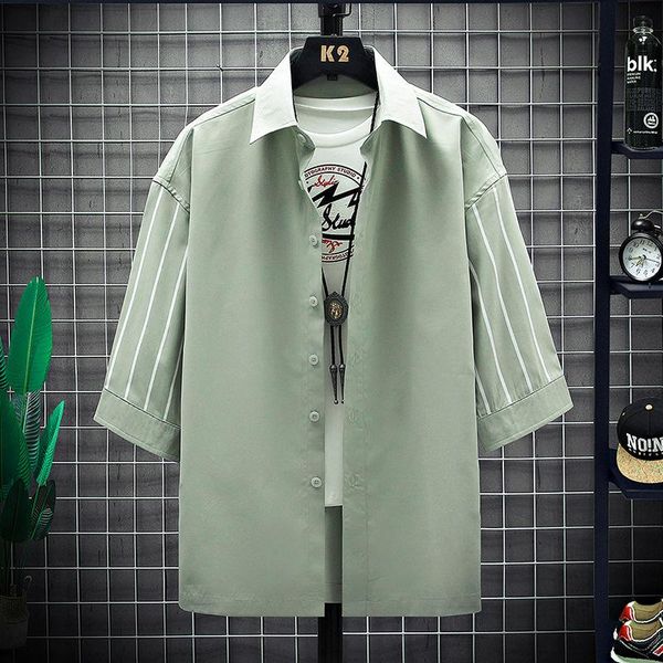 men's casual shirts short-sleeved shirt summer thin section japanese loose tide wild half-sleeved men clothing, White;black
men's casual shirts short-sleeved shirt summer thin section japanese loose tide wild half-sleeved men clothing, White;black