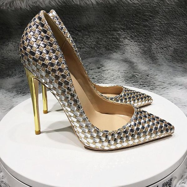 dress shoes 12cm color matching woven high heels elegant fashion high-heeled celebrity style banquet buty damskie stiletto, Black
dress shoes 12cm color matching woven high heels elegant fashion high-heeled celebrity style banquet buty damskie stiletto, Black