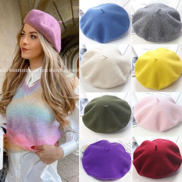 berets winter warm soft for women girls french artist beanie hat caps solid color vintage beret elegant ladies accessories, Blue;gray
berets winter warm soft for women girls french artist beanie hat caps solid color vintage beret elegant ladies accessories, Blue;gray