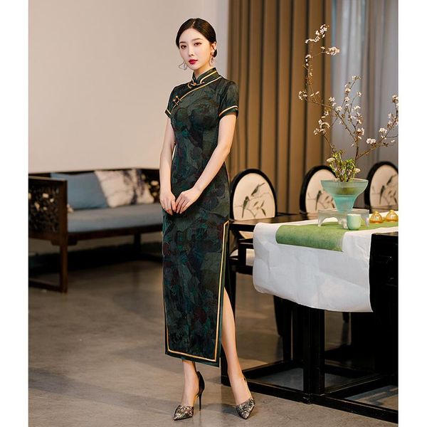 ethnic clothing satin printed mandarin collar cheongsam traditional vintage button qipao exquisite long chinese dress plus size 3xl-4xl, Red
ethnic clothing satin printed mandarin collar cheongsam traditional vintage button qipao exquisite long chinese dress plus size 3xl-4xl, Red