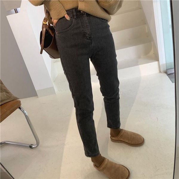 women's jeans winter women fashion thick warm skinny female stretch plus velvet fleece high waist ankle-length denim pencil pants m136, Blue
women's jeans winter women fashion thick warm skinny female stretch plus velvet fleece high waist ankle-length denim pencil pants m136, Blue