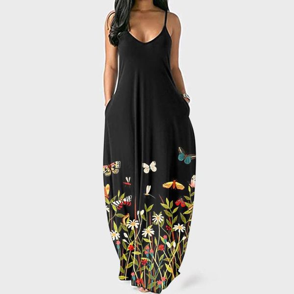 casual dresses vintage women dress o-neck butterfly print sleeveless plus size long with pocket spaghetti strap loose robe vestidos y2k, Black;gray
casual dresses vintage women dress o-neck butterfly print sleeveless plus size long with pocket spaghetti strap loose robe vestidos y2k, Black;gray