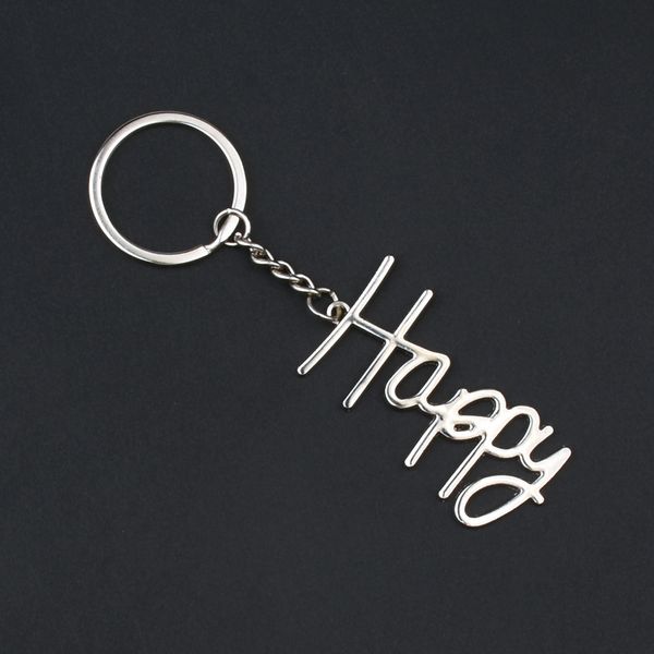 9pieces/lot creative metal glossy english letter happy keychain for men car key chain accessories business gifts, Silver
9pieces/lot creative metal glossy english letter happy keychain for men car key chain accessories business gifts, Silver