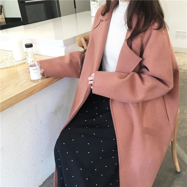 women's trench coats 2021 vintage woolen overcoat cotton thick winter long coat women office lady turn down collar elegant windbreaker, Tan;black
women's trench coats 2021 vintage woolen overcoat cotton thick winter long coat women office lady turn down collar elegant windbreaker, Tan;black