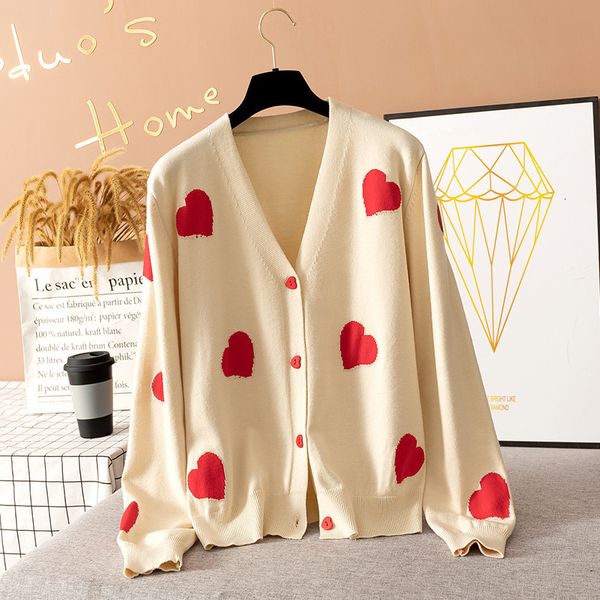 female cardigan autumn female cardigan winter 2021 new korean loose exterior wear standard love jacquard off into v cardigans jacket, White
female cardigan autumn female cardigan winter 2021 new korean loose exterior wear standard love jacquard off into v cardigans jacket, White