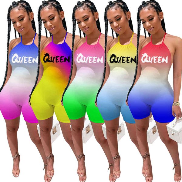 summer fashion bodysuits womens features gradient letter printing halterneck jumpsuit shorts clothing five colors, Black;white
summer fashion bodysuits womens features gradient letter printing halterneck jumpsuit shorts clothing five colors, Black;white