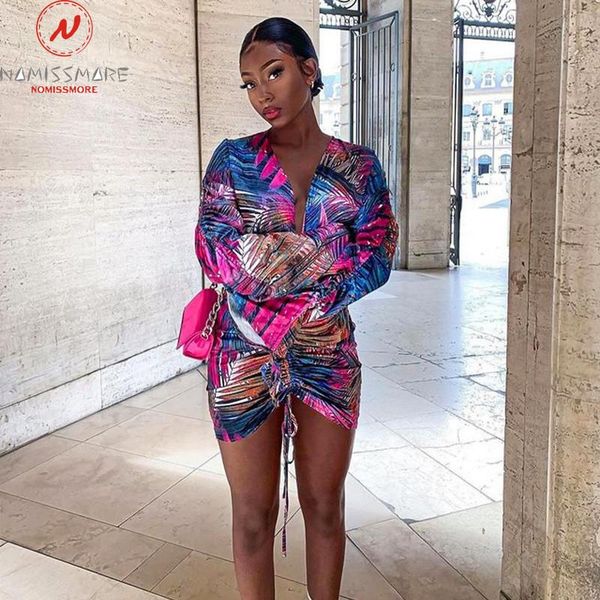 casual dresses women color print pencil dress for club shrinkage drawstring design deep v flare long sleeve mid waist slim hips mini, Black;gray
casual dresses women color print pencil dress for club shrinkage drawstring design deep v flare long sleeve mid waist slim hips mini, Black;gray