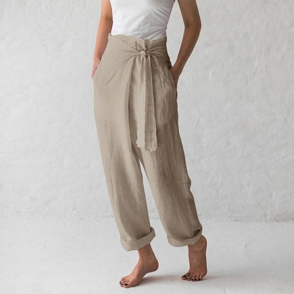 women's pants & capris long palazzo pockets female high waist women vintage wide leg linen trousers belted casual loose woman joggers y, Black;white
women's pants & capris long palazzo pockets female high waist women vintage wide leg linen trousers belted casual loose woman joggers y, Black;white