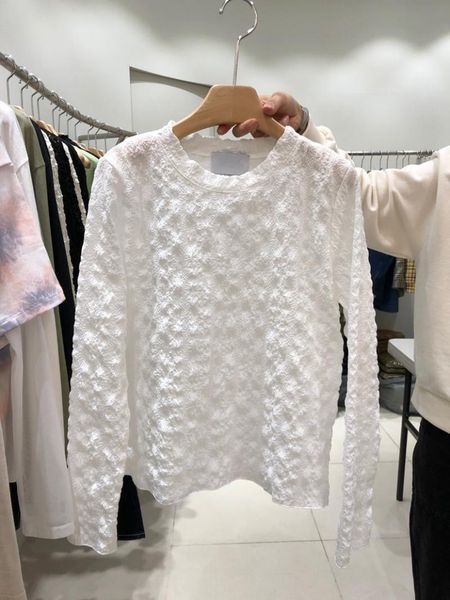 women's t-shirt gagarich women 2021 spring autumn french simple casual temperament girls pleated design all-match solid color pullovers, White
women's t-shirt gagarich women 2021 spring autumn french simple casual temperament girls pleated design all-match solid color pullovers, White