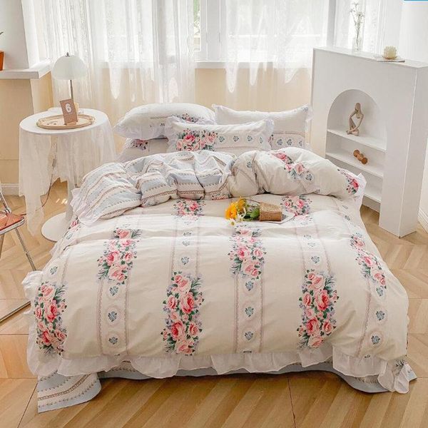 bedding sets 100% cotton set ruffles duvet cover flat sheet pillowcases twin king bed linen
bedding sets 100% cotton set ruffles duvet cover flat sheet pillowcases twin king bed linen