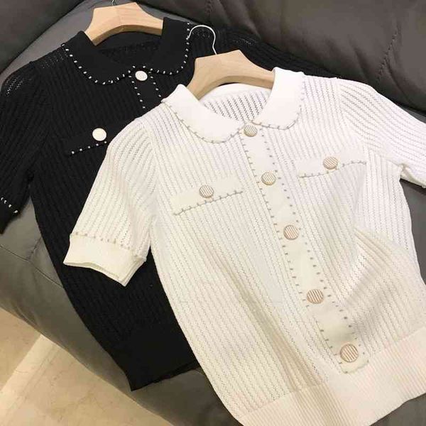 summer fragrant breeze short sleeve cardigan women sweet single breasted femme knitted elegant all-match ropa mujer 210514, White
summer fragrant breeze short sleeve cardigan women sweet single breasted femme knitted elegant all-match ropa mujer 210514, White