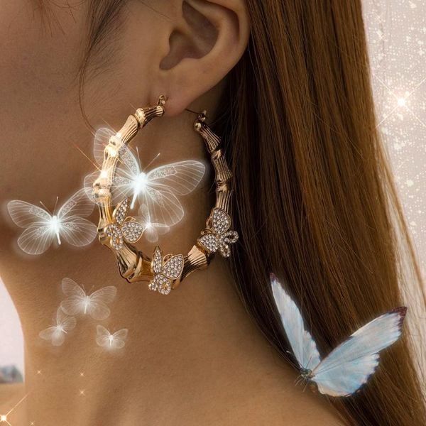 hoop & huggie 2021 metal crystal butterfly earrings for women fashion vintage geometric exaggeration stud earring female ear jewelry, Golden;silver
hoop & huggie 2021 metal crystal butterfly earrings for women fashion vintage geometric exaggeration stud earring female ear jewelry, Golden;silver