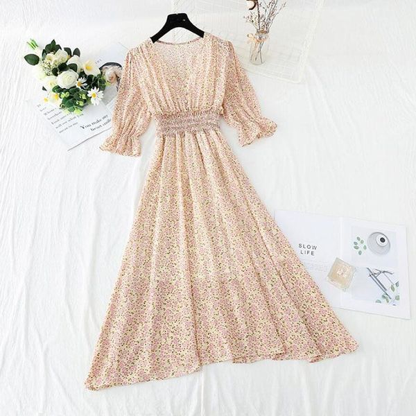 floral print ruffled summer dress women elegant short sleeve elastic waist female chiffon dresses bohemian long casual, Black;gray
floral print ruffled summer dress women elegant short sleeve elastic waist female chiffon dresses bohemian long casual, Black;gray