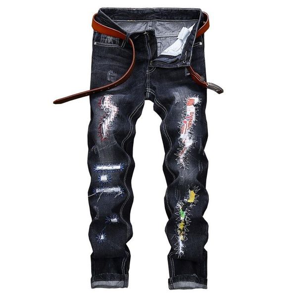 the men's jeans of year mainly push with holes straight cloth and stylish for men, Blue
the men's jeans of year mainly push with holes straight cloth and stylish for men, Blue