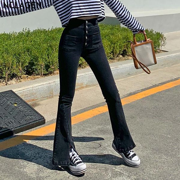 women's jeans nclagen 2021 autumn women pants high waist stylish fitness slit flare casual bulifting denim trousers capris, Blue
women's jeans nclagen 2021 autumn women pants high waist stylish fitness slit flare casual bulifting denim trousers capris, Blue