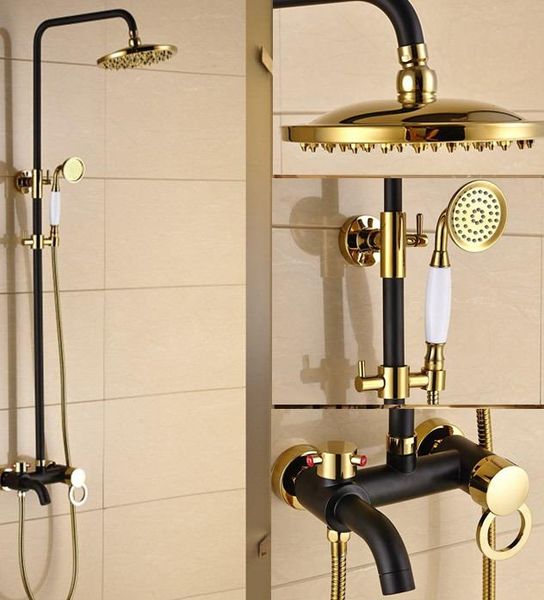 gold color brass & black oil rubbed bronze bathroom rain shower faucet set single handle mixer tap with hand crs910 sets
gold color brass & black oil rubbed bronze bathroom rain shower faucet set single handle mixer tap with hand crs910 sets