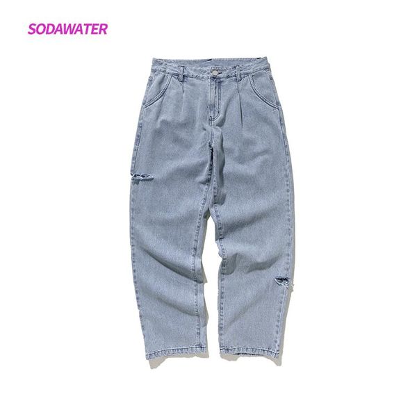 women's jeans sodawater girl 2021 autumn arrival denim women middle waist pants loose straight with holes casual 93355w, Blue
women's jeans sodawater girl 2021 autumn arrival denim women middle waist pants loose straight with holes casual 93355w, Blue