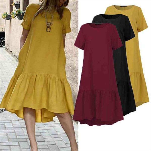holiday summer short sleeve sundress women dress solid casual kaftan ruffles loose vestidos pockets o-neck robe femme, Black;gray
holiday summer short sleeve sundress women dress solid casual kaftan ruffles loose vestidos pockets o-neck robe femme, Black;gray
