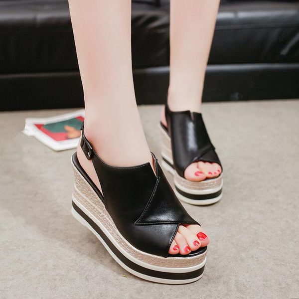 women sandals plus size wedges shoes for high heels summer 2021 flip flop chaussures femme platform, Black
women sandals plus size wedges shoes for high heels summer 2021 flip flop chaussures femme platform, Black