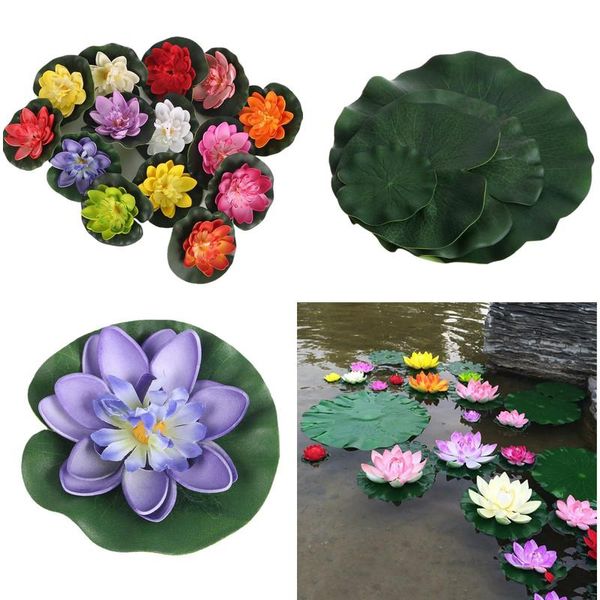 decorative flowers & wreaths 1/5pc artificial lotus water lily floating flower pond tank plant ornament 10cm home garden decoration
decorative flowers & wreaths 1/5pc artificial lotus water lily floating flower pond tank plant ornament 10cm home garden decoration